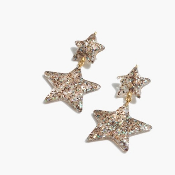 Madewell Jewelry - Madewell Glitter Star Statement Earrings